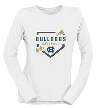 Chapel Hill Bulldogs Baseball #2 Women's LS T-Shirt