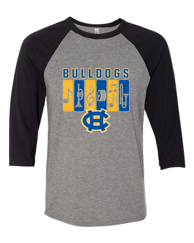 Chapel Hill Bulldogs Band # 2 Women's Baseball T-Shirt