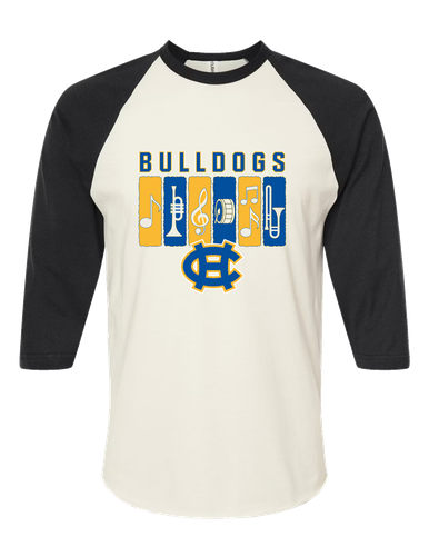 Chapel Hill Bulldogs Band # 2 Men's Baseball T-Shirt