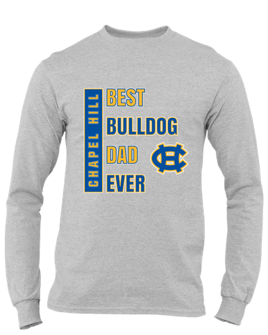 Chapel Hill Bulldogs Best Bulldog Dad Men's LS T-Shirt