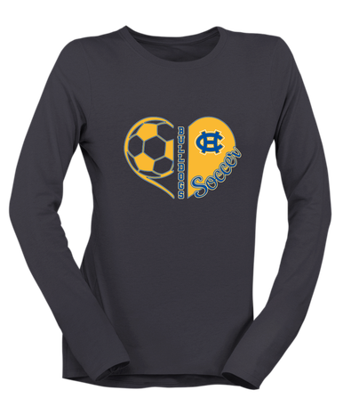 Chapel Hill Bulldogs Heart Soccer Women's Premium LS T-Shirt
