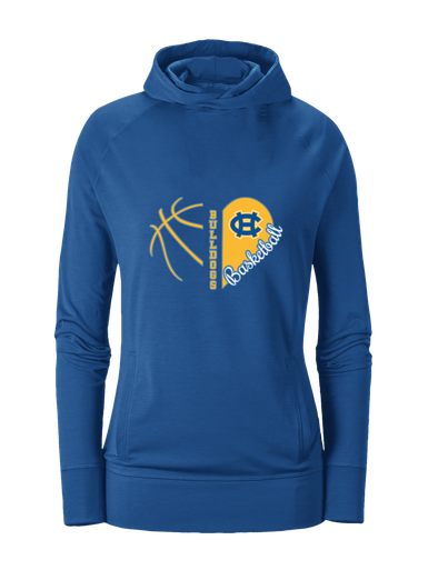 Chapel Hill Bulldogs Heart Basketball Women's Hoodie