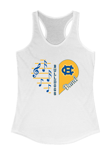 Chapel Hill Bulldogs Heart Band Women's Tank Top