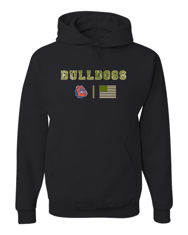 Nottingham Bulldogs Camo Flag Men's Premium Hoodie