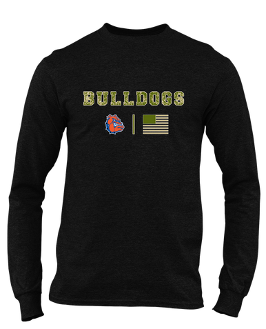 Nottingham Bulldogs Camo Flag Men's Premium LS T-Shirt