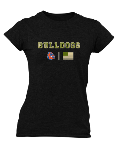 Nottingham Bulldogs Camo Flag Women's SS T-Shirt