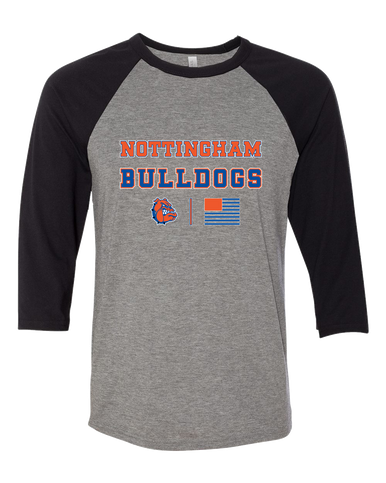 Nottingham Bulldogs Spirit Flag Men's Baseball T-Shirt