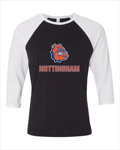 Nottingham Bulldogs Mascot #2 Women's Baseball T-Shirt