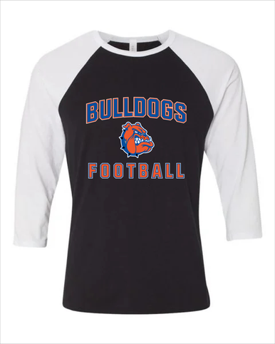 Nottingham Bulldogs Football #1 Women's Baseball T-Shirt