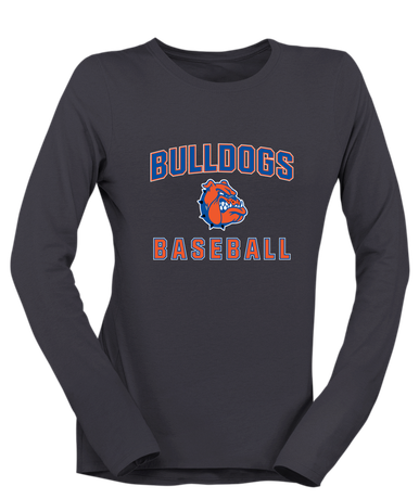 Nottingham Bulldogs Baseball #1 Women's LS T-Shirt