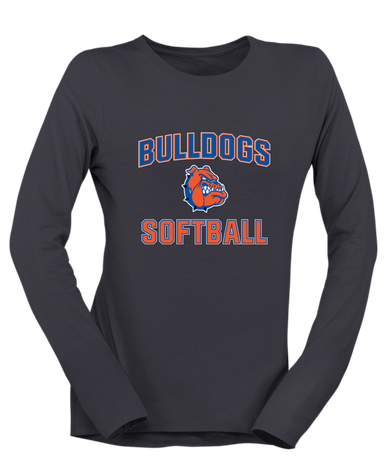 Nottingham Bulldogs Softball #1 Women's LS T-Shirt