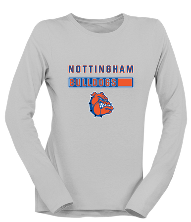 Nottingham Bulldogs Mascot #7 Women's LS T-Shirt