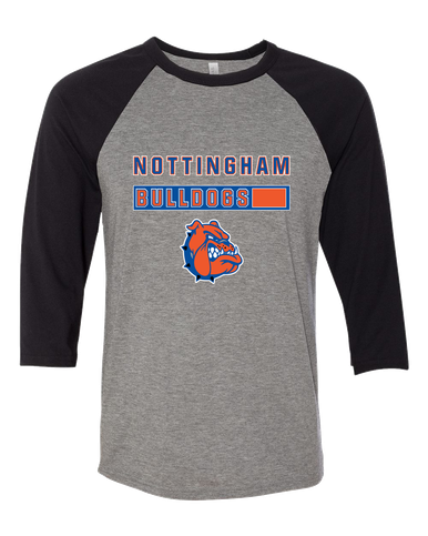 Nottingham Bulldogs Mascot #7 Women's Baseball T-Shirt