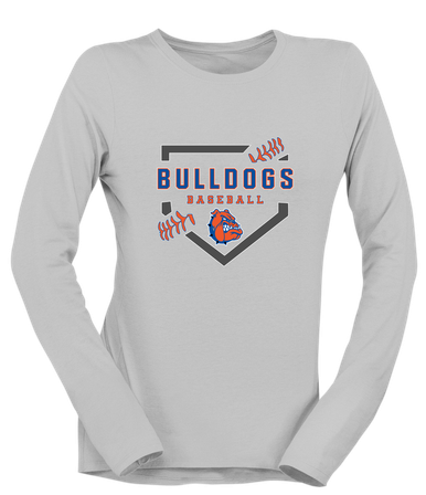 Nottingham Bulldogs Baseball #2 Women's LS T-Shirt