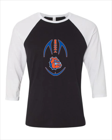 Nottingham Bulldogs Football #4 Women's Baseball T-Shirt