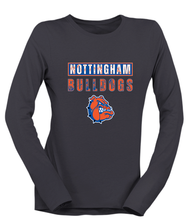 Nottingham Bulldogs Mascot #9 Women's Premium LS T-Shirt