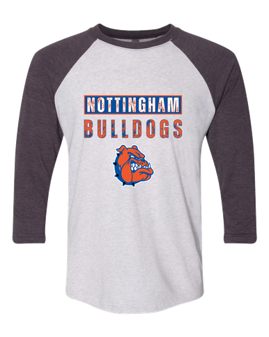 Nottingham Bulldogs Mascot #9 Women's Baseball T-Shirt