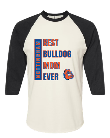 Nottingham Bulldogs Best Bulldog Mom Women's Baseball T-Shirt