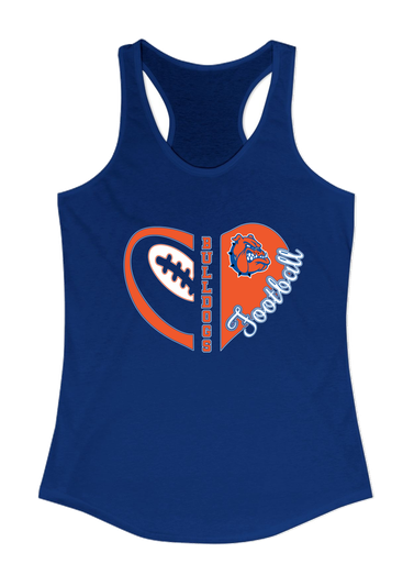 Nottingham Bulldogs Heart Football Women's Tank Top