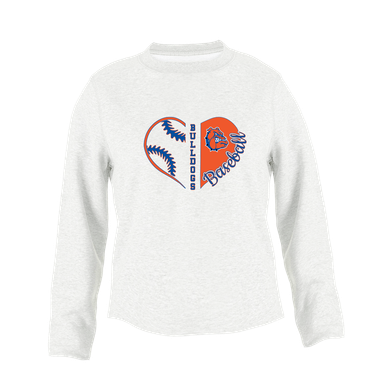 Nottingham Bulldogs Heart Baseball Women's Sweatshirt