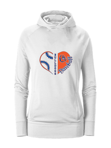 Nottingham Bulldogs Heart Baseball Women's Hoodie