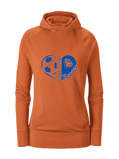Nottingham Bulldogs Heart Soccer Women's Hoodie