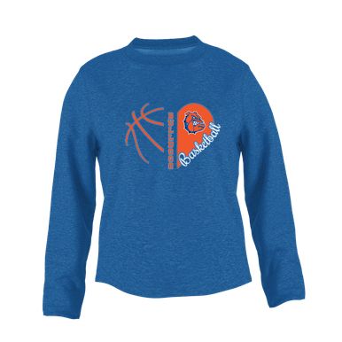 Nottingham Bulldogs Heart Basketball Women's Sweatshirt