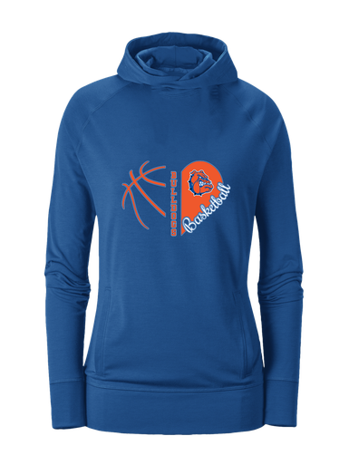 Nottingham Bulldogs Heart Basketball Women's Hoodie