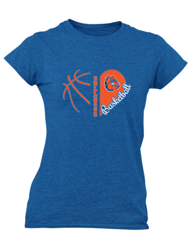 Nottingham Bulldogs Heart Basketball Women's SS T-Shirt