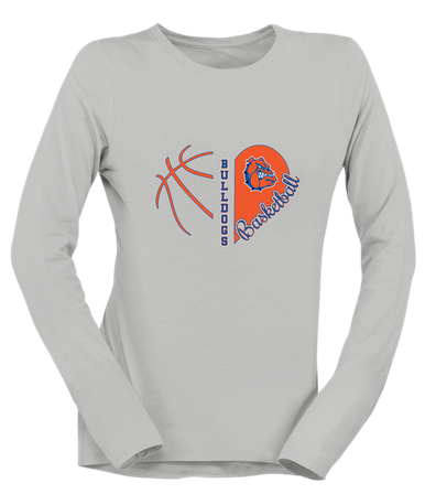 Nottingham Bulldogs Heart Basketball Women's Premium LS T-Shirt