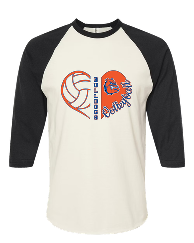 Nottingham Bulldogs Heart Volleyball Women's Baseball T-Shirt