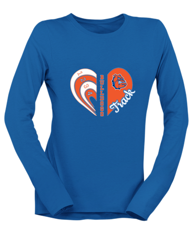 Nottingham Bulldogs Heart Track Women's Premium LS T-Shirt