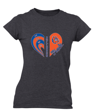 Nottingham Bulldogs Heart Track Women's Premium SS T-Shirt