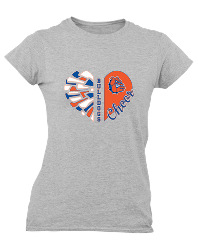 Nottingham Bulldogs Heart Cheer Women's Premium SS T-Shirt