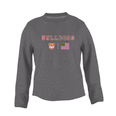 Highland Bulldogs Pink Camo Flag Women's Sweatshirt