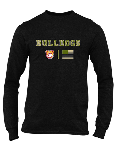 Highland Bulldogs Camo Flag Men's LS T-Shirt