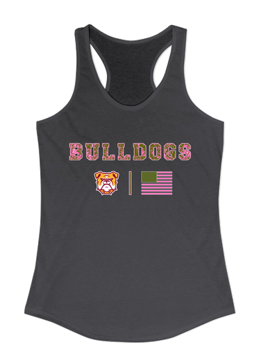 Highland Bulldogs Pink Camo Flag Women's Tank Top