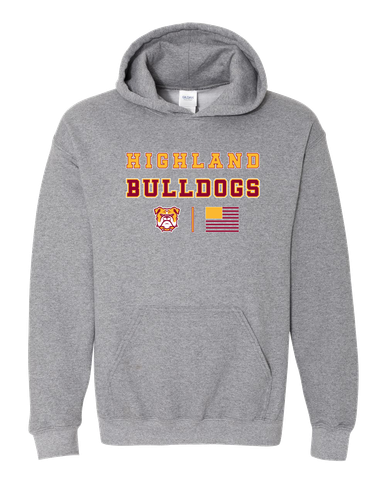 Highland Bulldogs Spirit Flag Men's Hoodie
