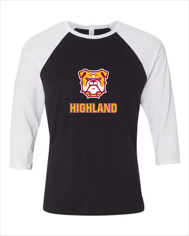 Highland Bulldogs Mascot #2 Women's Baseball T-Shirt