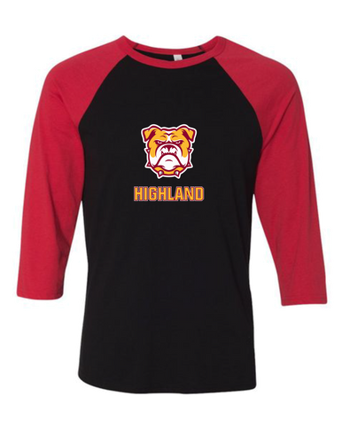 Highland Bulldogs Mascot #2 Men's Baseball T-Shirt
