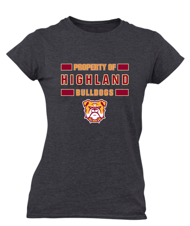 Highland Bulldogs Property Of Women's SS T-Shirt