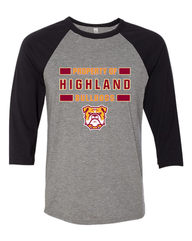 Highland Bulldogs Property Of Women's Baseball T-Shirt