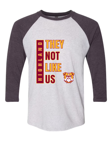 Highland Bulldogs They Not Like Us #1 Men's Baseball T-Shirt
