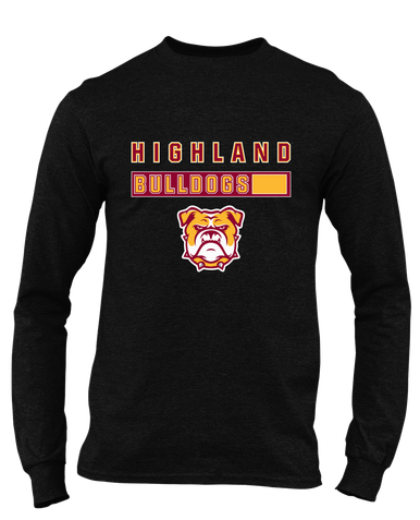 Highland Bulldogs Mascot #7 Men's LS T-Shirt