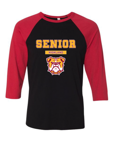 Highland Bulldogs Senior #2 Women's Baseball T-Shirt