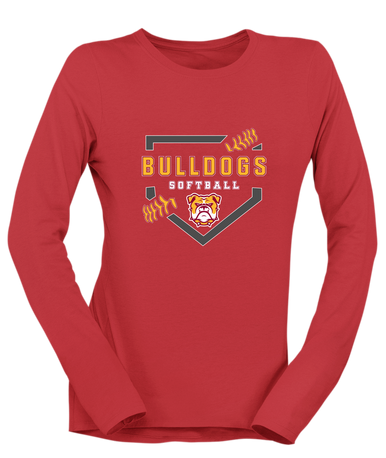 Highland Bulldogs Softball #2 Women's LS T-Shirt