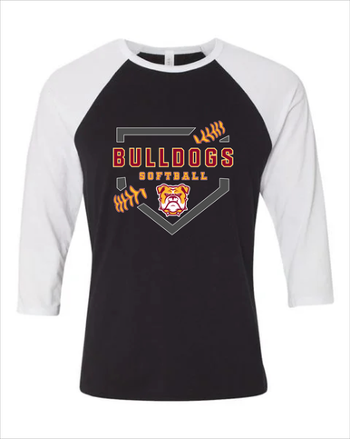 Highland Bulldogs Softball #2 Women's Baseball T-Shirt