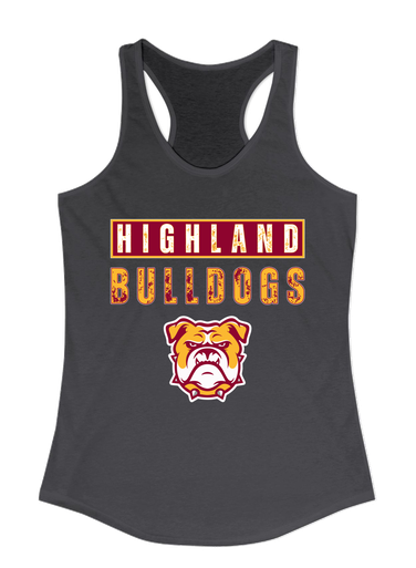 Highland Bulldogs Mascot #9 Women's Tank Top