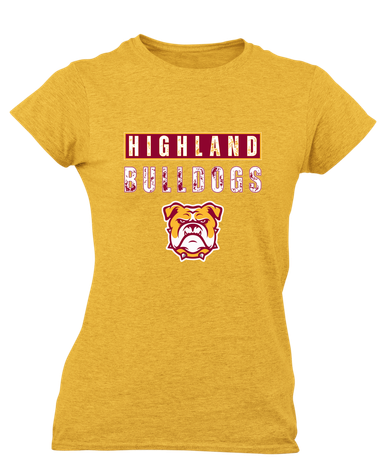 Highland Bulldogs Mascot #9 Women's Premium SS T-Shirt