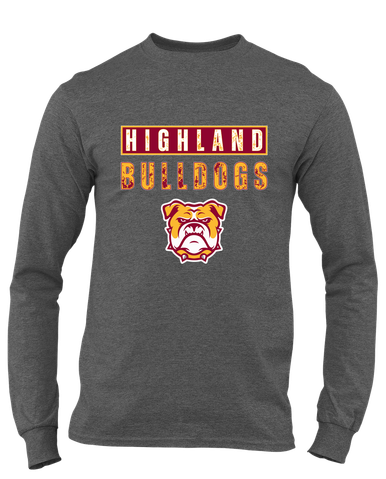 Highland Bulldogs Mascot #9 Men's Premium LS T-Shirt